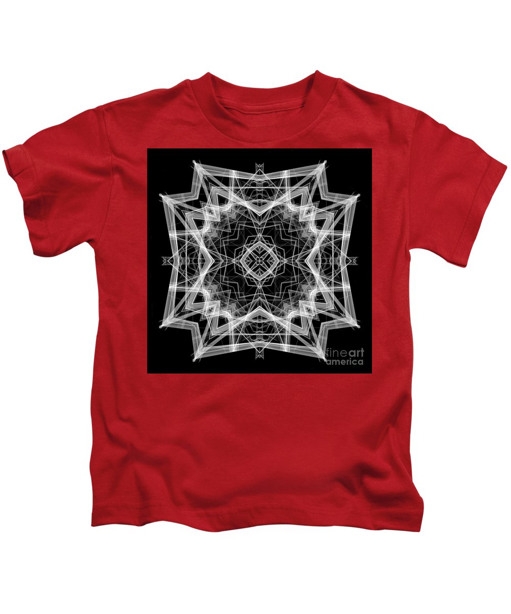 Mandala 3354b In Black And White - Kids T-Shirt