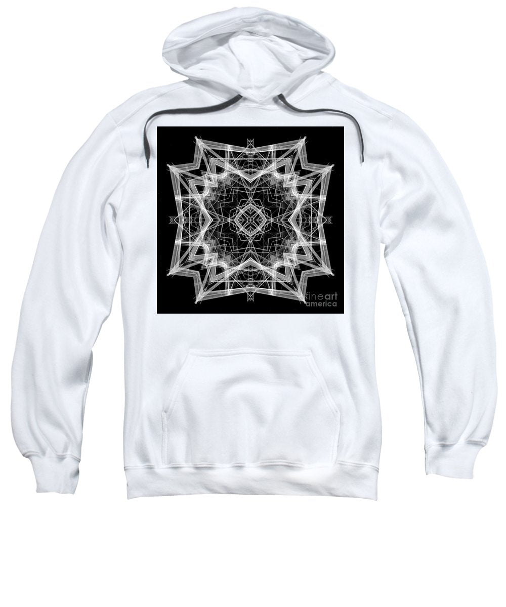 Mandala 3354b In Black And White - Sweatshirt