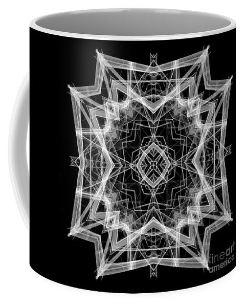 Mandala 3354b In Black And White - Mug
