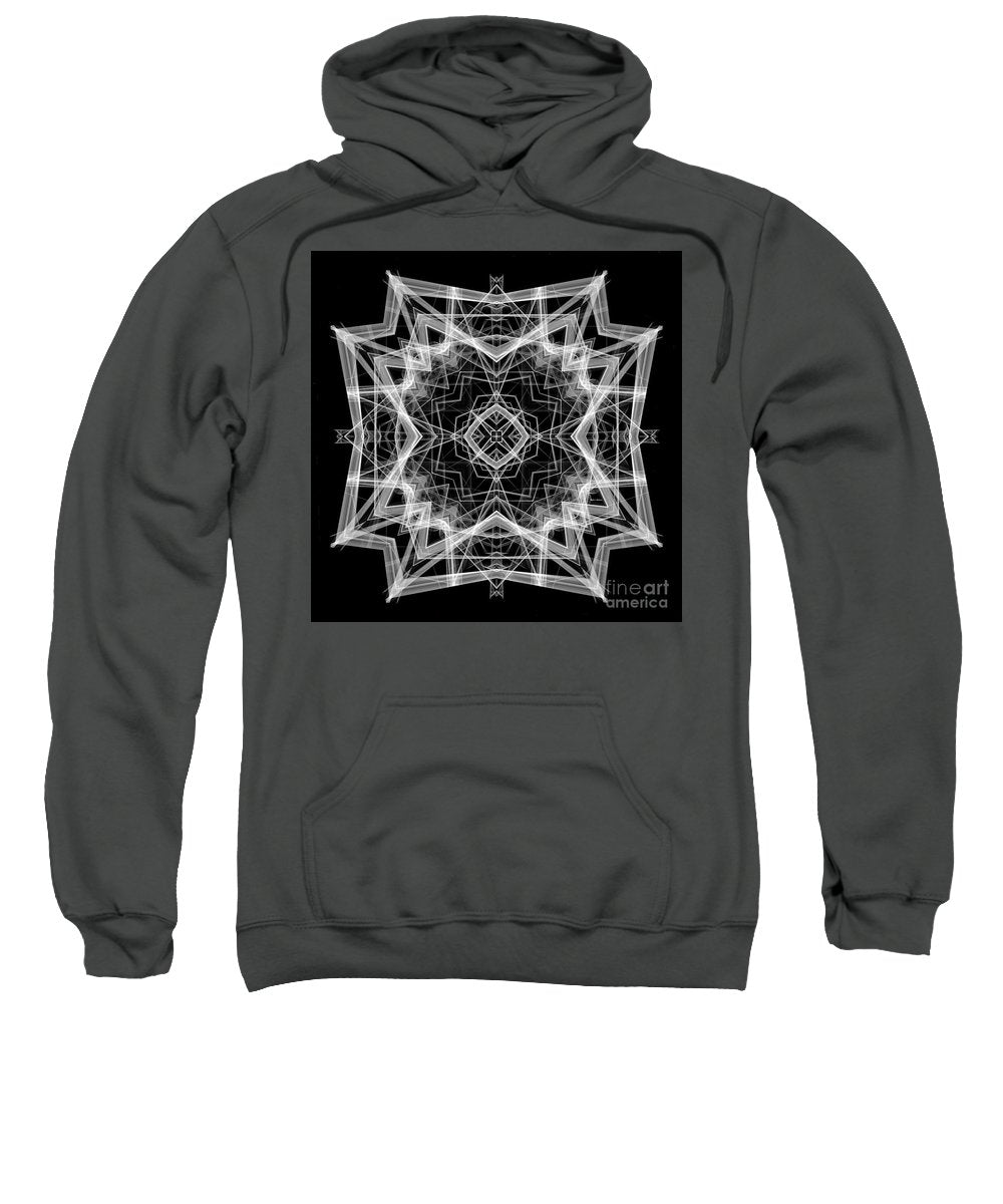 Mandala 3354b In Black And White - Sweatshirt