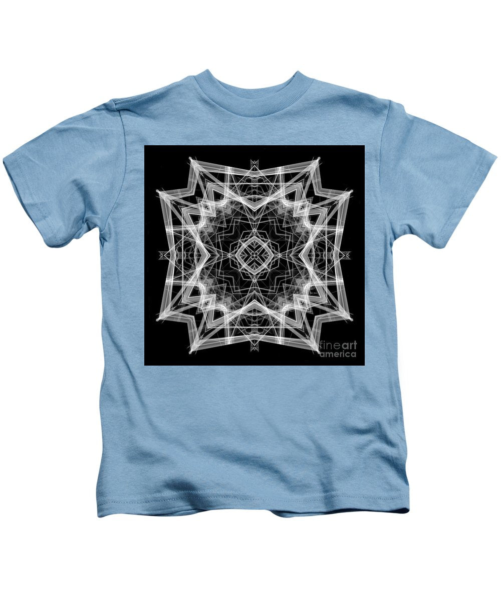 Mandala 3354b In Black And White - Kids T-Shirt