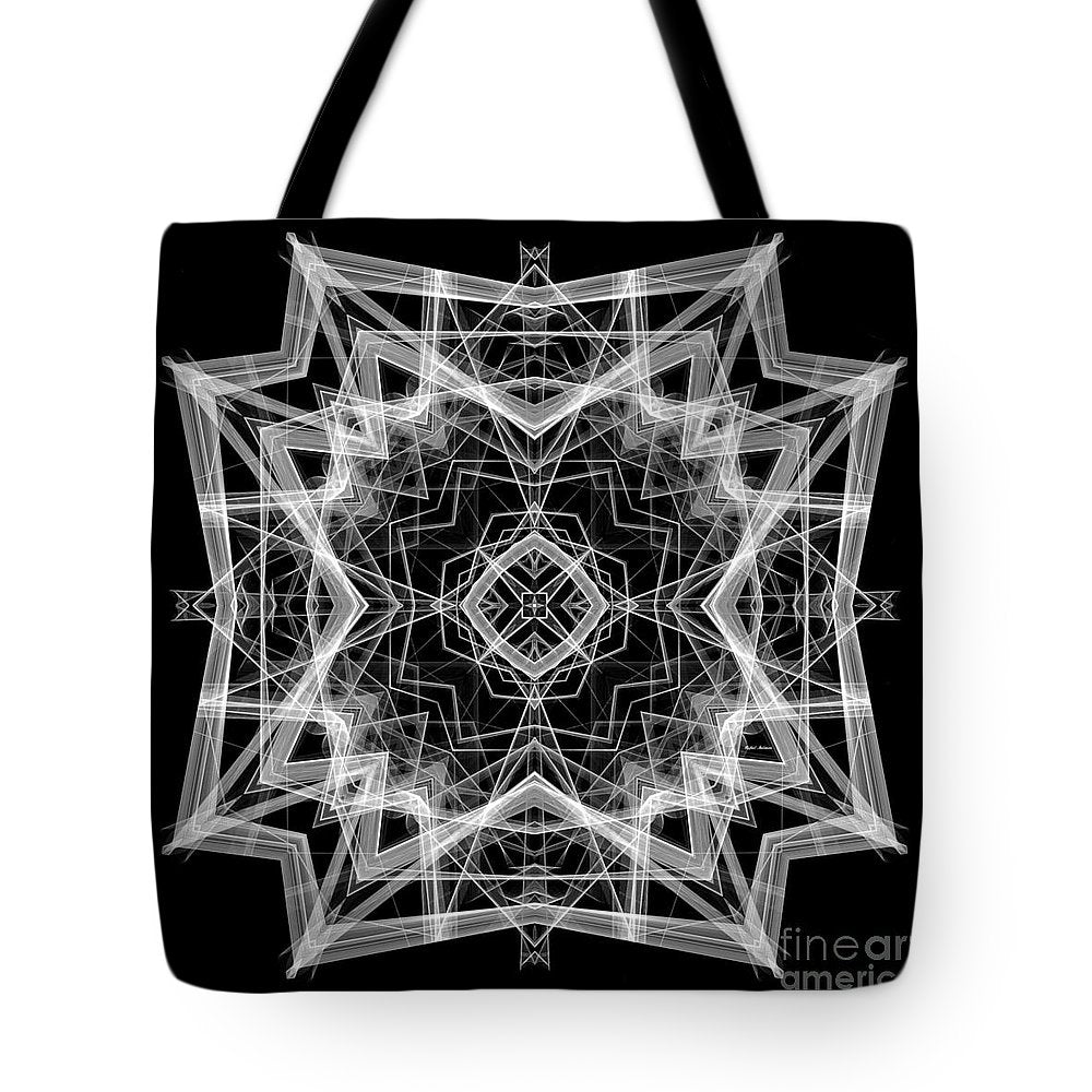 Mandala 3354b In Black And White - Tote Bag