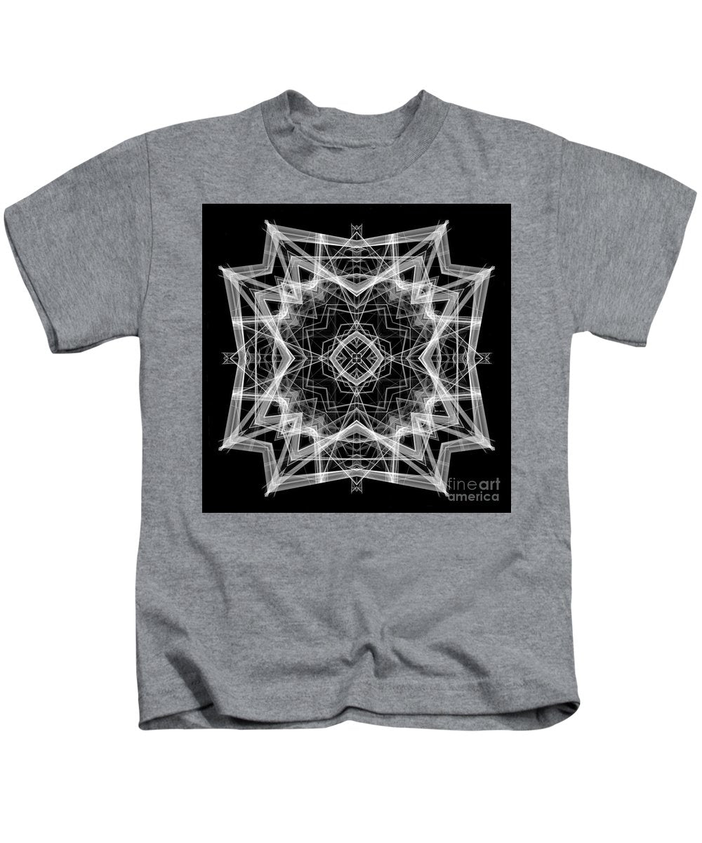 Mandala 3354b In Black And White - Kids T-Shirt