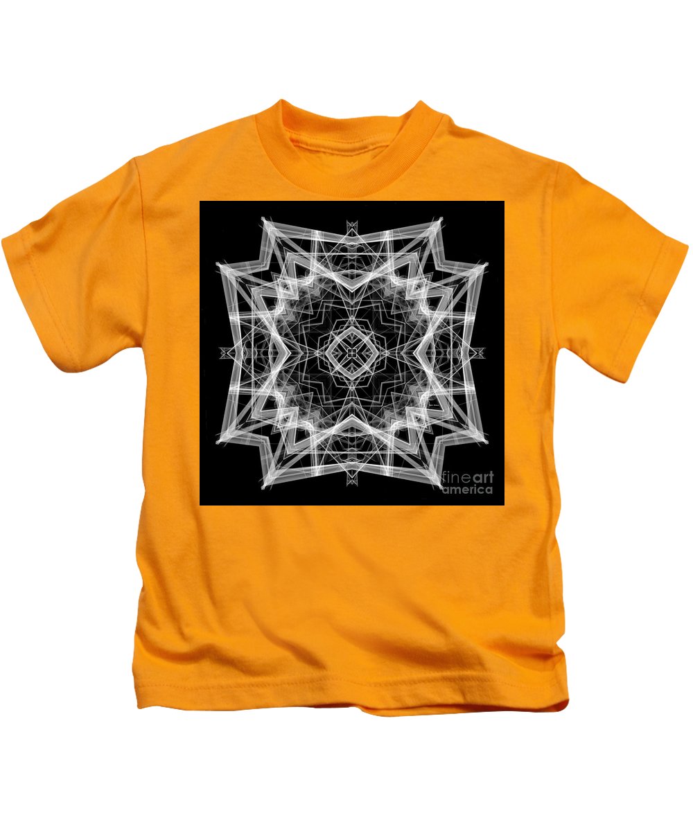 Mandala 3354b In Black And White - Kids T-Shirt