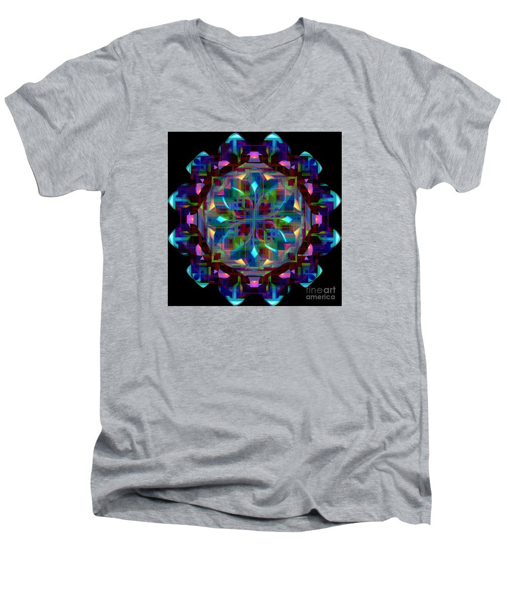 Men's V-Neck T-Shirt - Mandala 9735