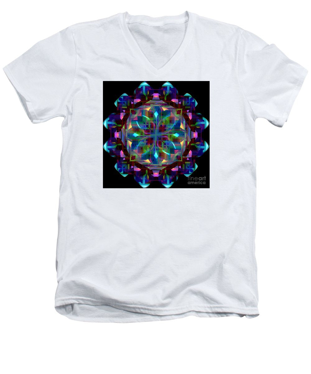 Men's V-Neck T-Shirt - Mandala 9735
