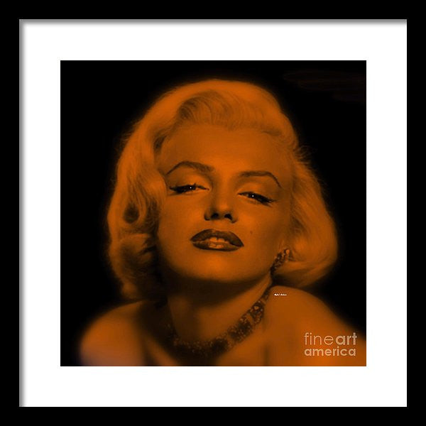 Framed Print - Marilyn Monroe In Copper Blonde. Pop Art