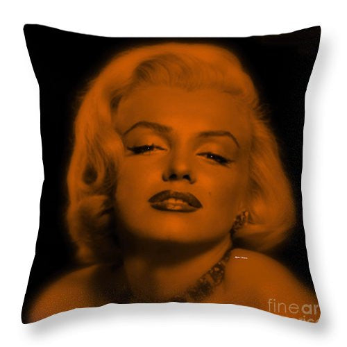 Throw Pillow - Marilyn Monroe In Copper Blonde. Pop Art