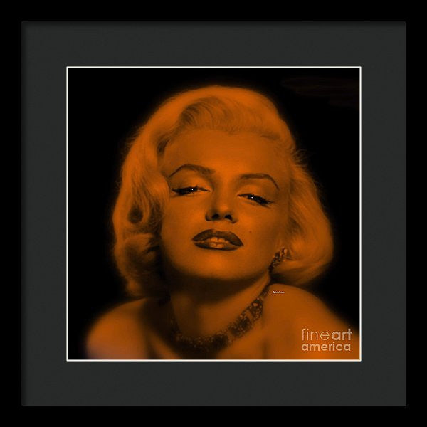 Framed Print - Marilyn Monroe In Copper Blonde. Pop Art