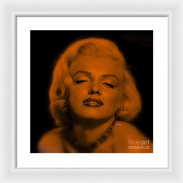 Framed Print - Marilyn Monroe In Copper Blonde. Pop Art
