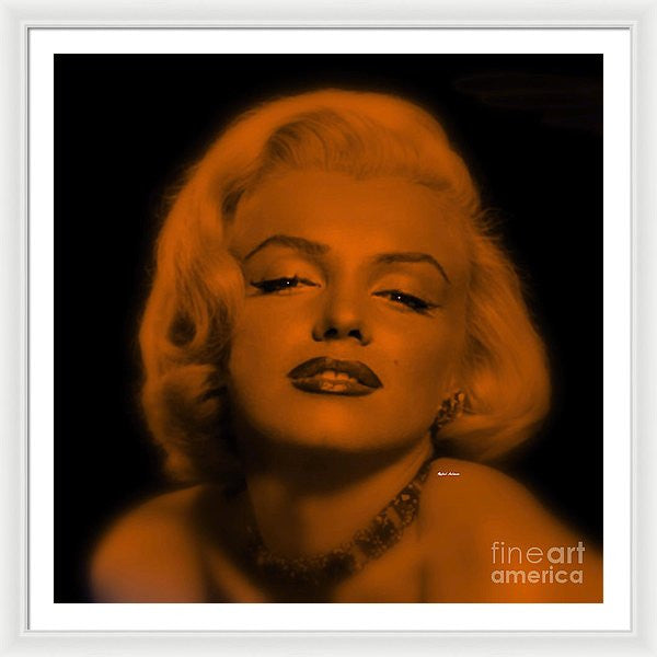 Framed Print - Marilyn Monroe In Copper Blonde. Pop Art