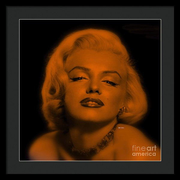 Framed Print - Marilyn Monroe In Copper Blonde. Pop Art