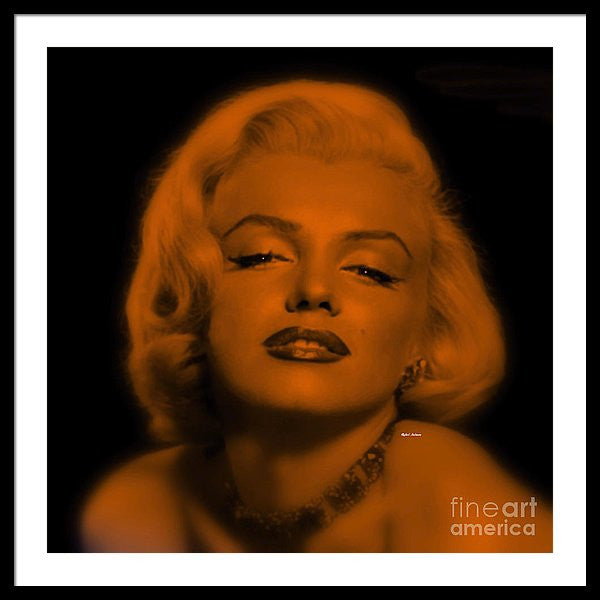 Framed Print - Marilyn Monroe In Copper Blonde. Pop Art