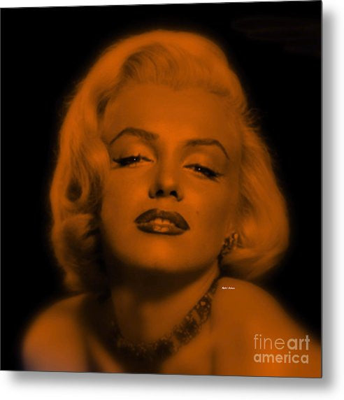 Metal Print - Marilyn Monroe In Copper Blonde. Pop Art