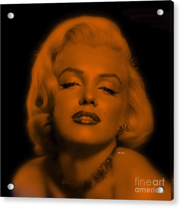 Acrylic Print - Marilyn Monroe In Copper Blonde. Pop Art