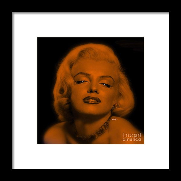 Framed Print - Marilyn Monroe In Copper Blonde. Pop Art