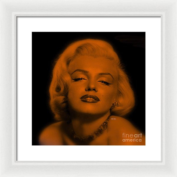 Framed Print - Marilyn Monroe In Copper Blonde. Pop Art