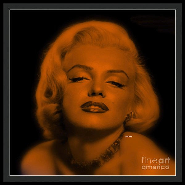 Framed Print - Marilyn Monroe In Copper Blonde. Pop Art