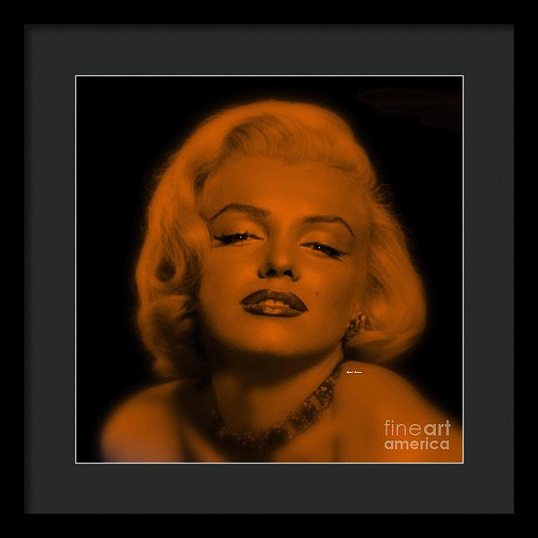 Framed Print - Marilyn Monroe In Copper Blonde. Pop Art