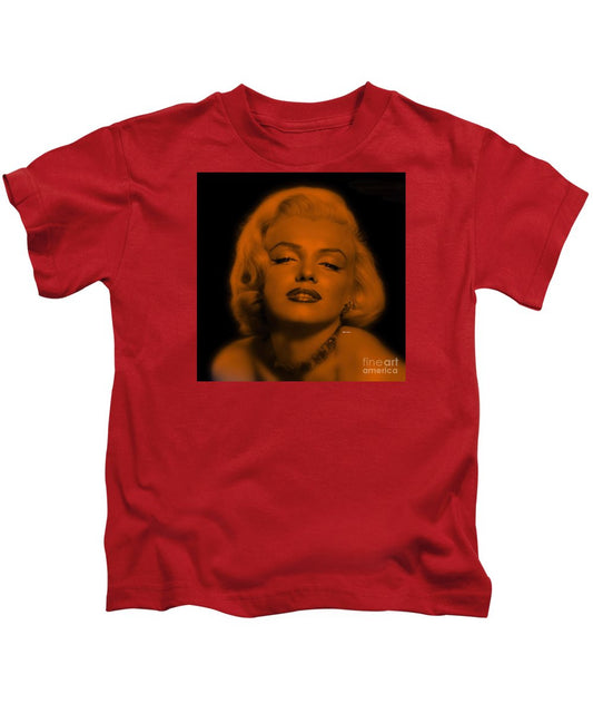 Kids T-Shirt - Marilyn Monroe In Copper Blonde. Pop Art