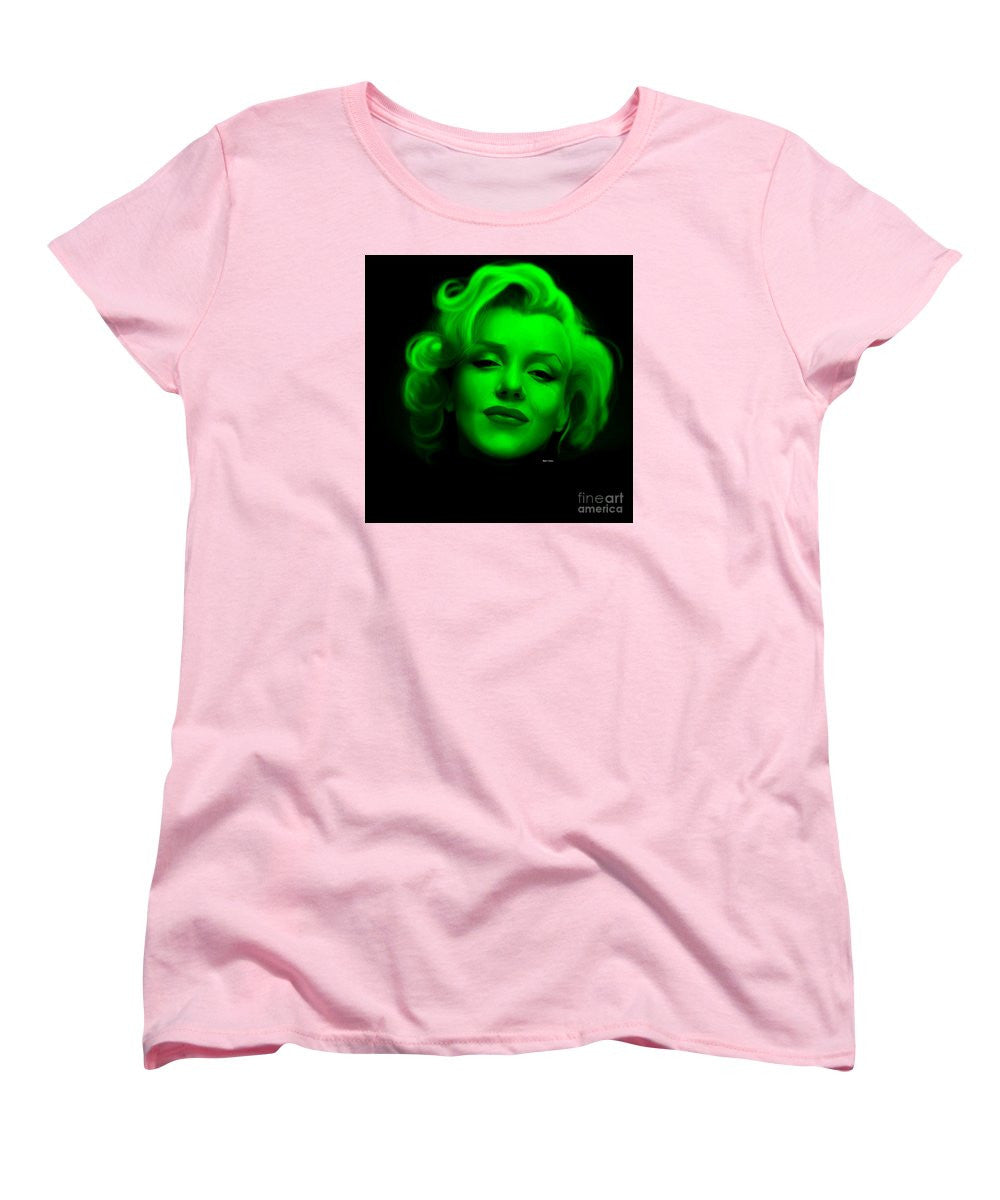 Women's T-Shirt (Standard Cut) - Marilyn Monroe In Green. Pop Art