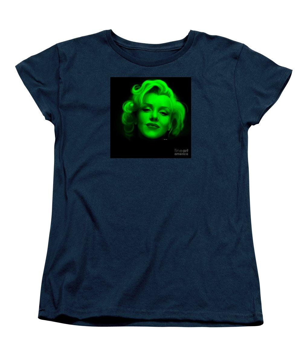 Women's T-Shirt (Standard Cut) - Marilyn Monroe In Green. Pop Art