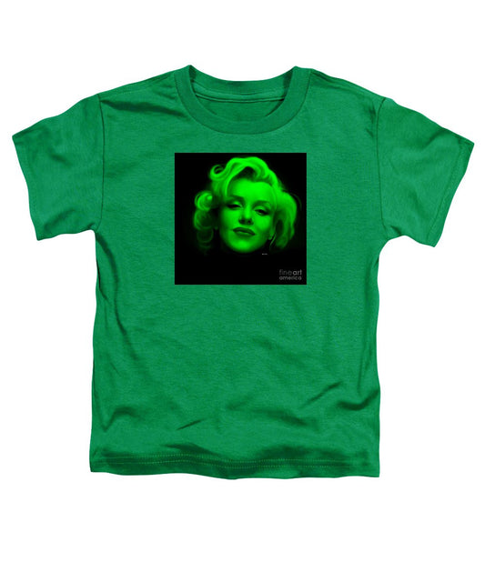 T-shirt pour tout-petits - Marilyn Monroe en vert. Pop Art