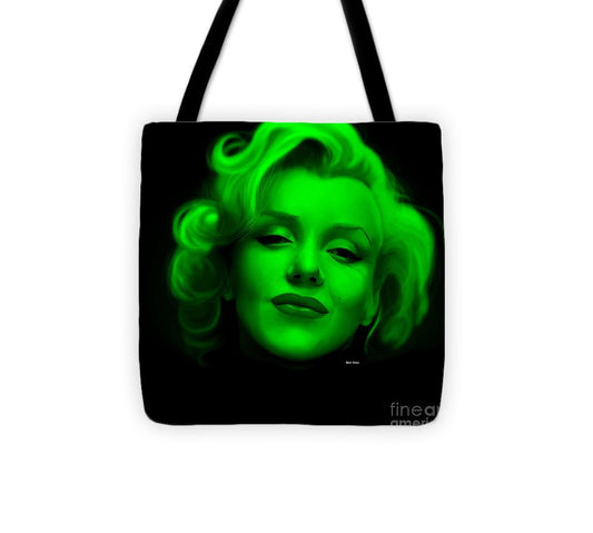 Tote Bag - Marilyn Monroe In Green. Pop Art