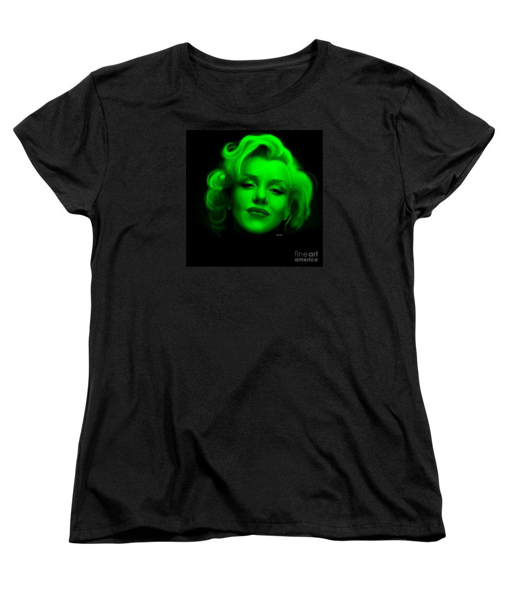 Women's T-Shirt (Standard Cut) - Marilyn Monroe In Green. Pop Art