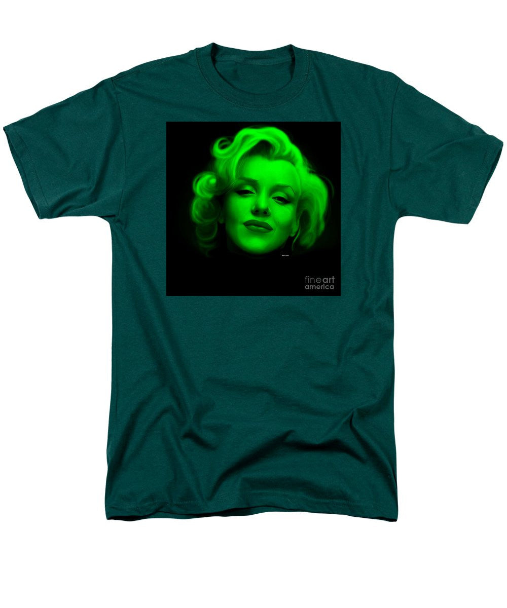 Men's T-Shirt  (Regular Fit) - Marilyn Monroe In Green. Pop Art