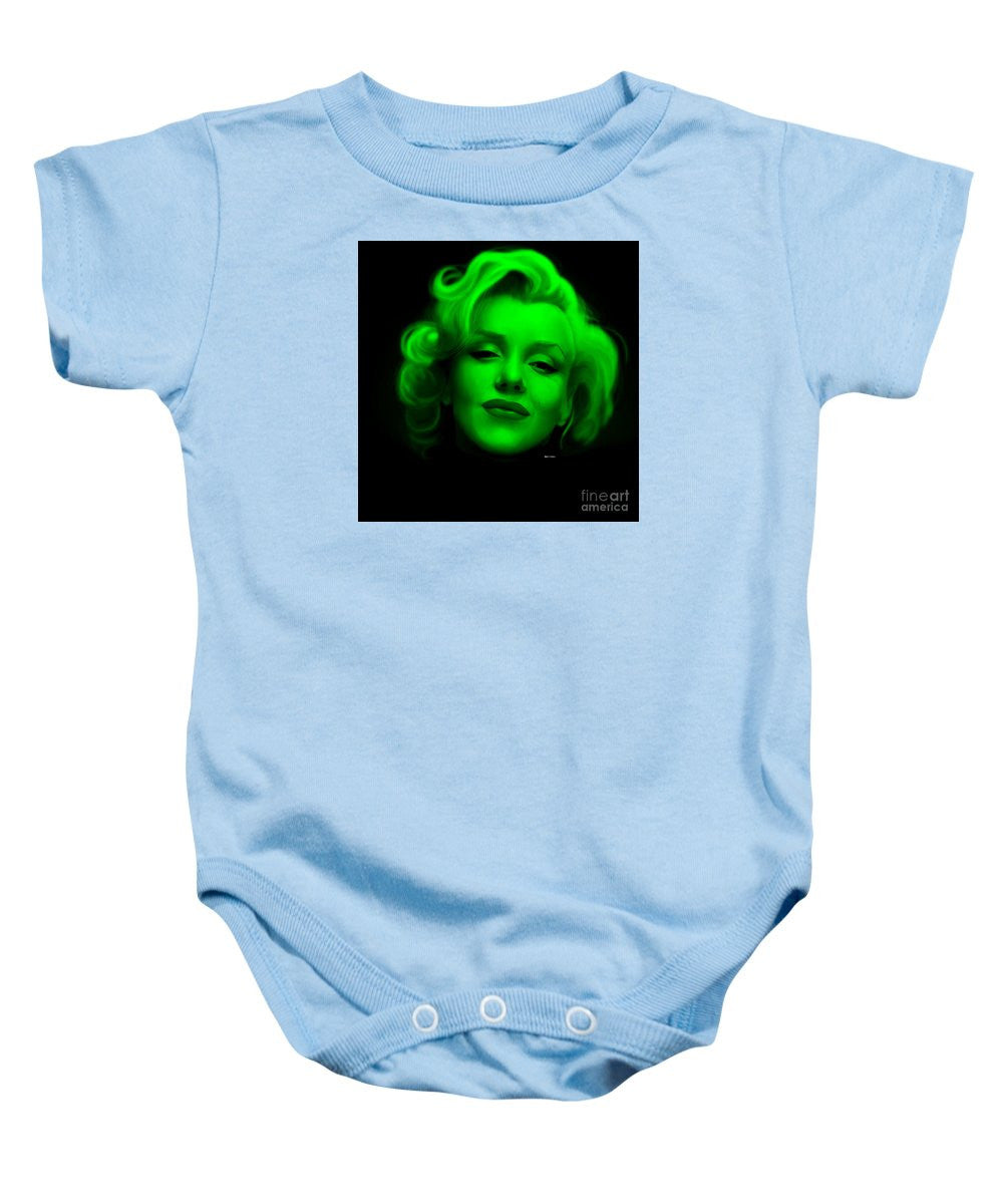 Baby Onesie - Marilyn Monroe In Green. Pop Art