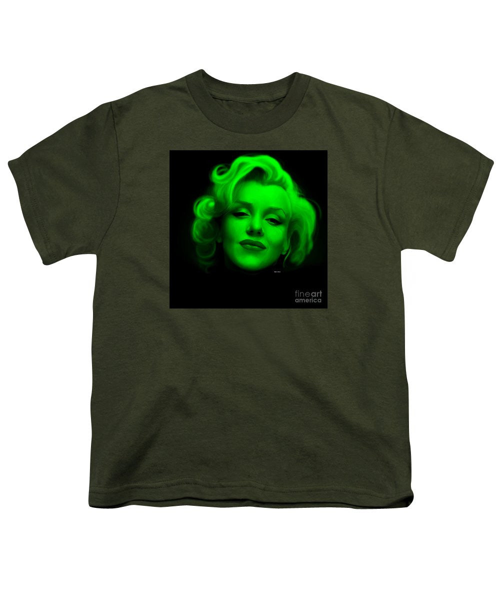 Youth T-Shirt - Marilyn Monroe In Green. Pop Art