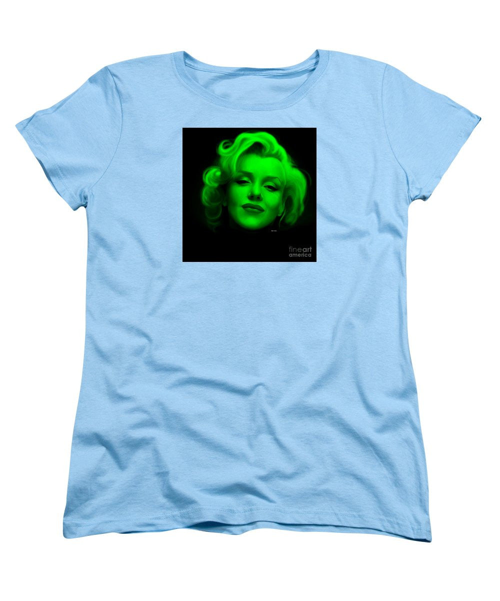 Women's T-Shirt (Standard Cut) - Marilyn Monroe In Green. Pop Art