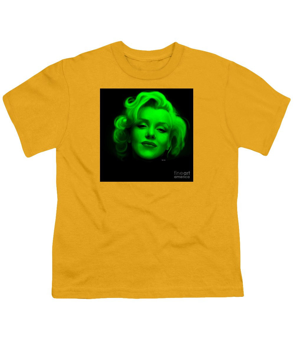 Youth T-Shirt - Marilyn Monroe In Green. Pop Art