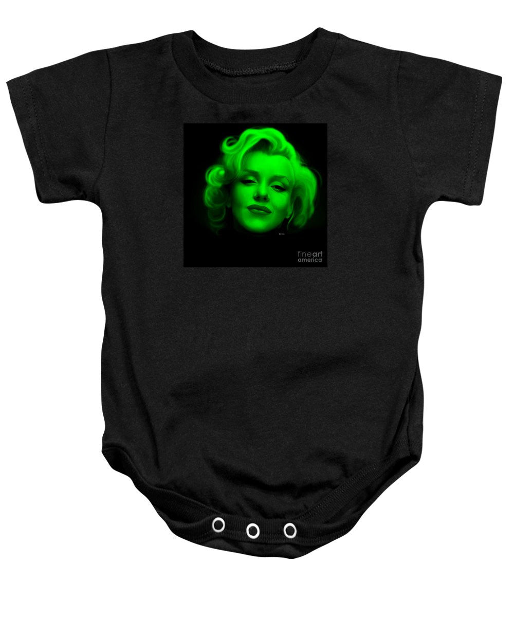 Baby Onesie - Marilyn Monroe In Green. Pop Art