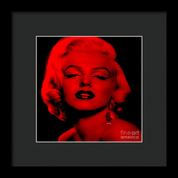 Framed Print - Marilyn Monroe In Red. Pop Art