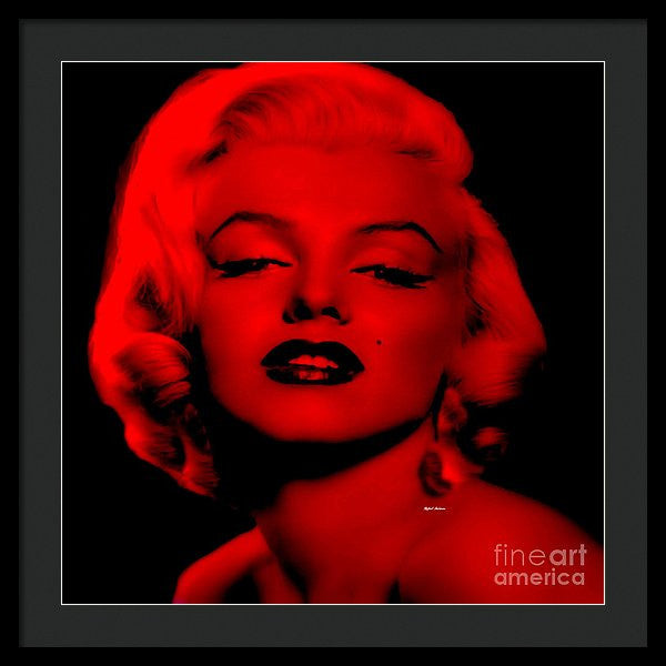 Framed Print - Marilyn Monroe In Red. Pop Art