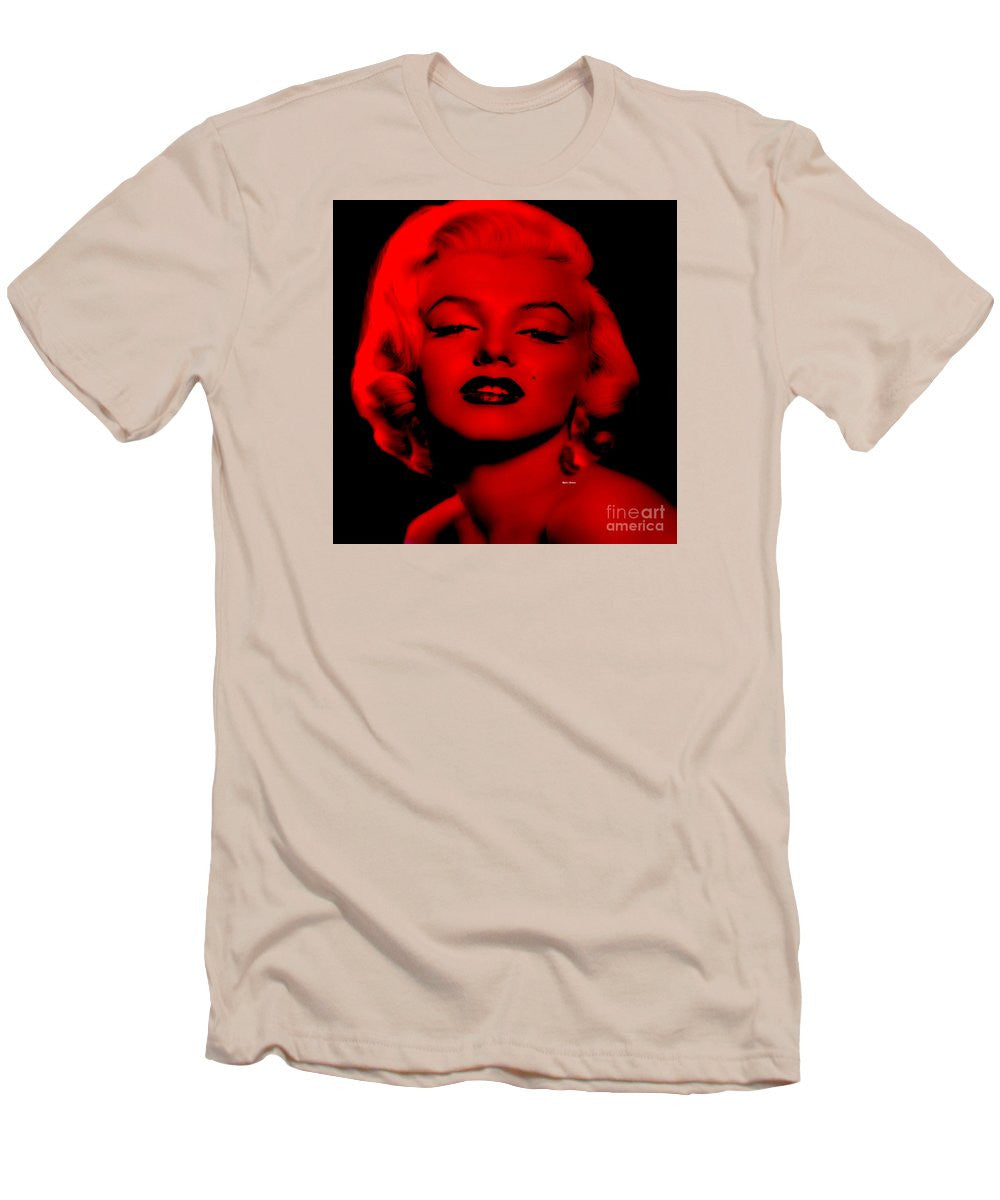 Men's T-Shirt (Slim Fit) - Marilyn Monroe In Red. Pop Art