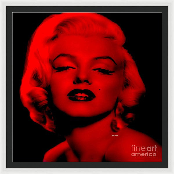 Framed Print - Marilyn Monroe In Red. Pop Art