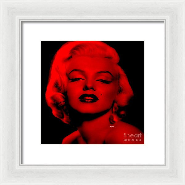 Framed Print - Marilyn Monroe In Red. Pop Art