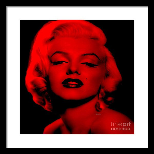 Framed Print - Marilyn Monroe In Red. Pop Art