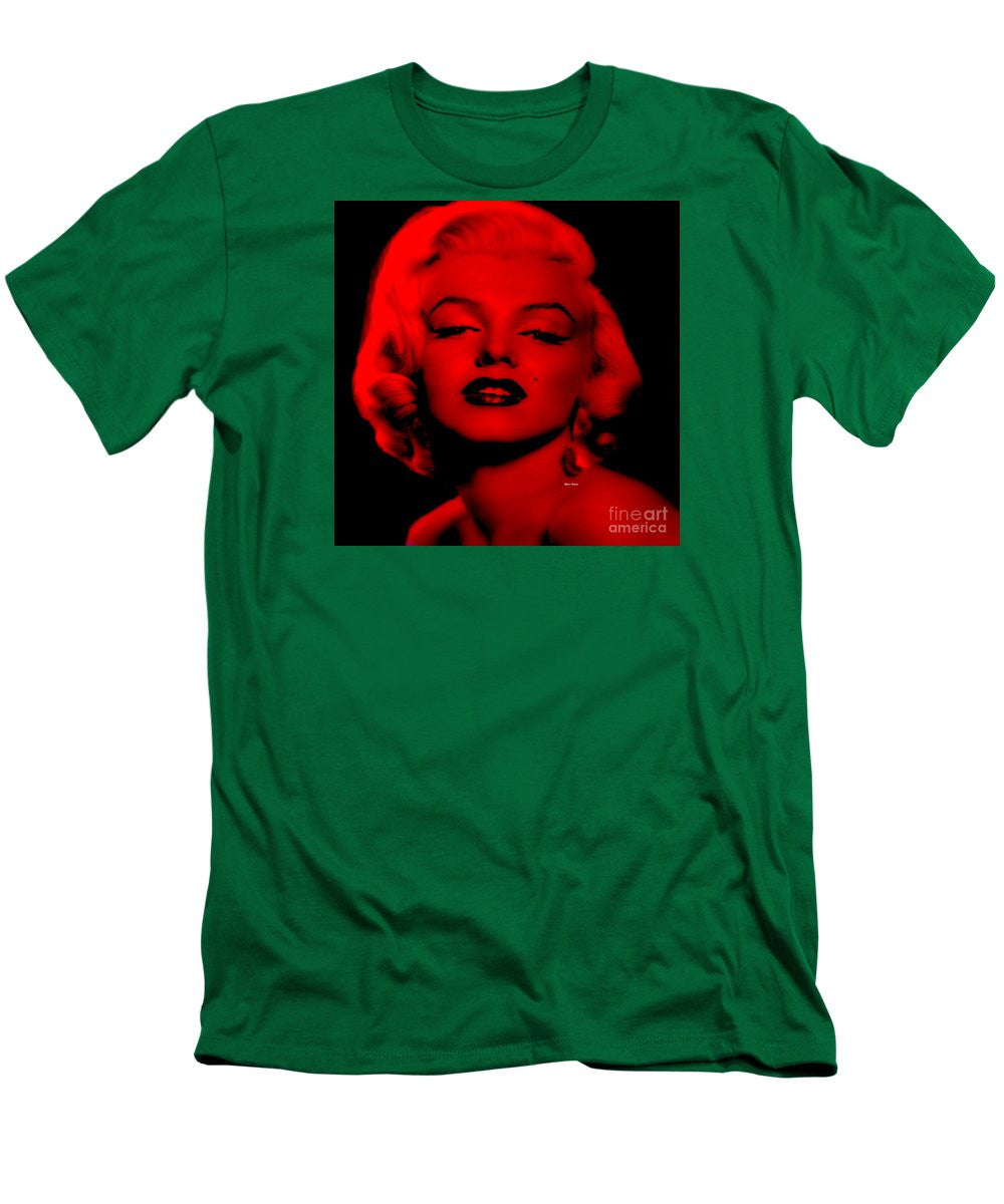 Men's T-Shirt (Slim Fit) - Marilyn Monroe In Red. Pop Art