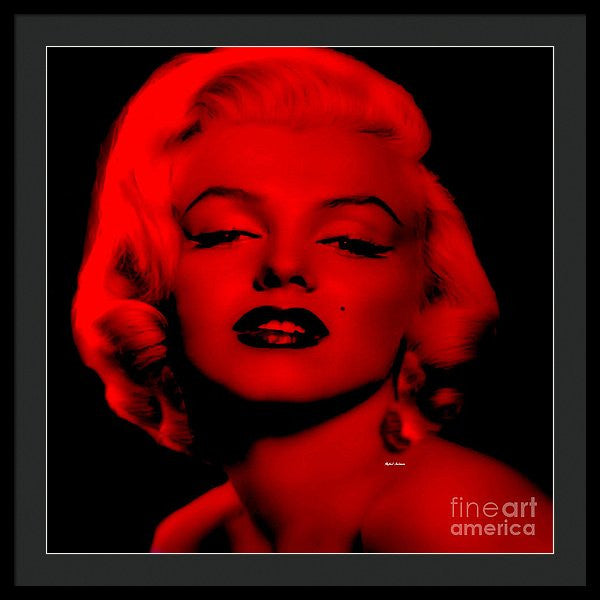 Framed Print - Marilyn Monroe In Red. Pop Art