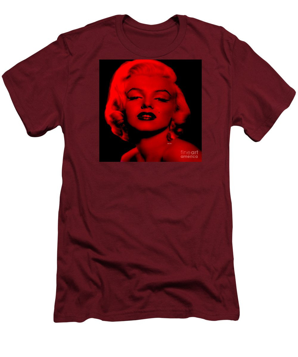 Men's T-Shirt (Slim Fit) - Marilyn Monroe In Red. Pop Art