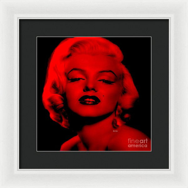 Framed Print - Marilyn Monroe In Red. Pop Art