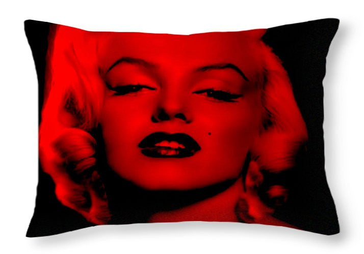 Throw Pillow - Marilyn Monroe In Red. Pop Art