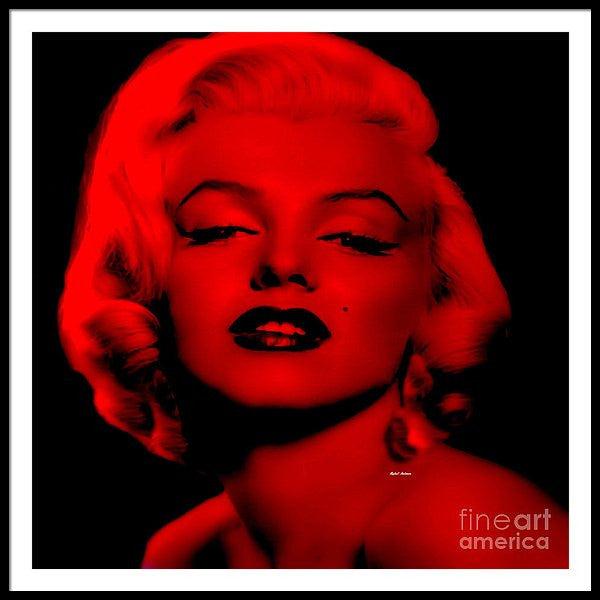 Framed Print - Marilyn Monroe In Red. Pop Art