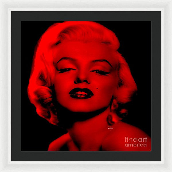 Framed Print - Marilyn Monroe In Red. Pop Art