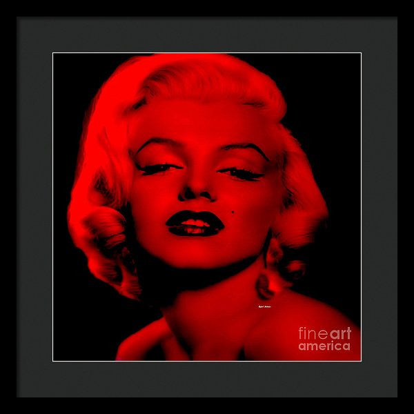 Framed Print - Marilyn Monroe In Red. Pop Art