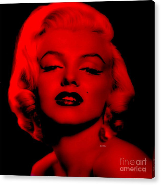Acrylic Print - Marilyn Monroe In Red. Pop Art